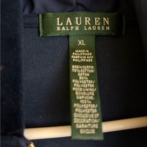 Navy blue velvet Ralph Lauren long sleeve sweatshirt